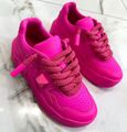 Кеды Valentino женский кожа страуса бордовый 104756
