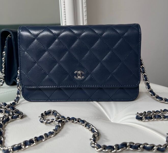 Сумка Chanel Mini женский кожа синий 143086