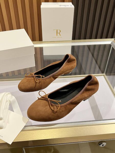 Балетки The Row женский замша коричневый p6897528-1-5