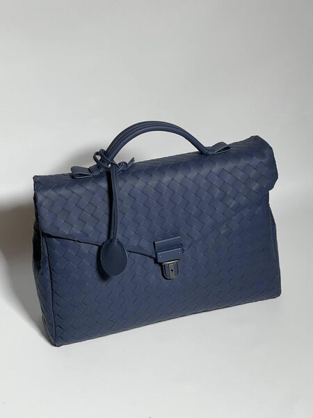 Мужской портфель Bottega Veneta мужской кожа синий 132087-3