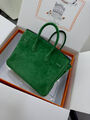 Сумка Hermès Birkin 25 женский замша болотный 155727-4