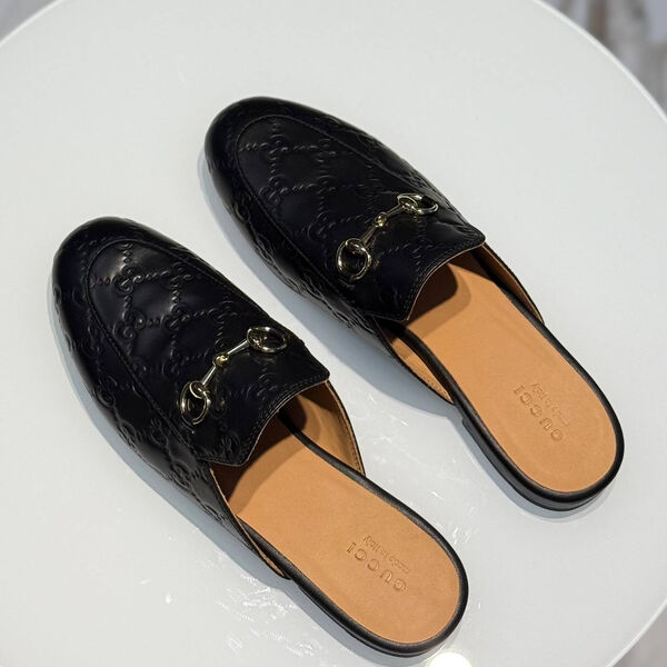 Сабо Gucci женский кожа черный 185115-3