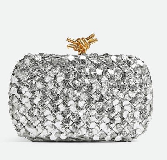 Клатч Bottega Veneta женский кожа графитовый 134283