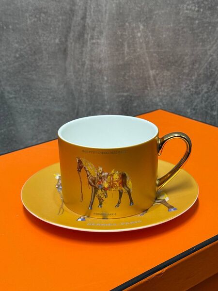 Чайный сервиз Hermes фарфор золотой i4617893-1-6
