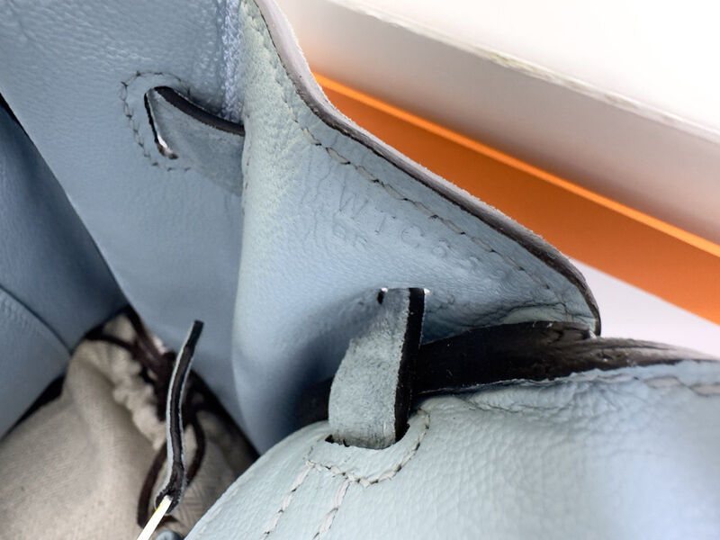 Сумка Hermès Birkin 25 женский замша бирюзовый 155724-5