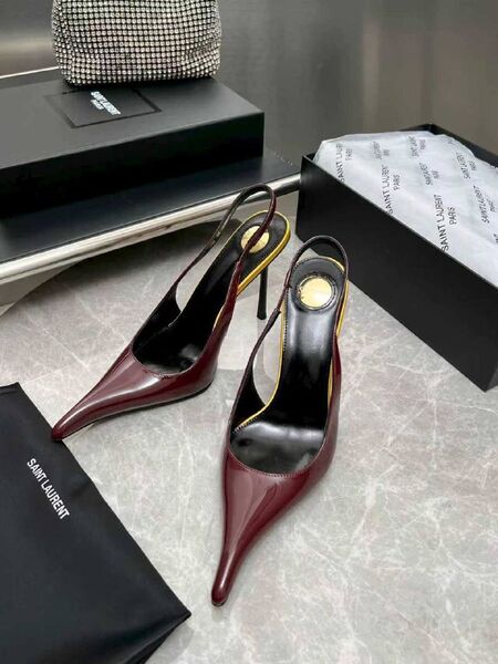 Женские туфли Saint Laurent женский кожа фиолетовый h7575323-1-7
