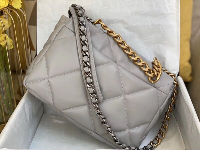 Сумка Chanel (30см) женский кожа графитовый 73580-4