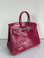 Сумка Hermès Birkin 35 женский кожа бордовый 140347-2