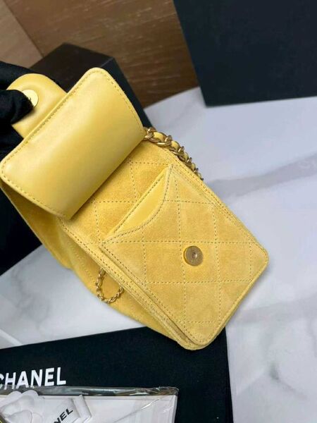 Сумка Chanel женский замша желтый s8384612-1-8