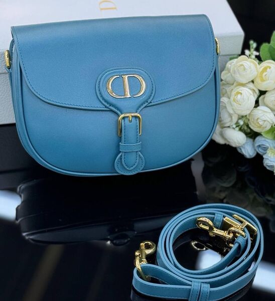 Сумка Christian Dior Bobby женский кожа бирюзовый 142001