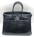 Сумка Hermès Birkin 35 ручная работа женский кожа черный 75375