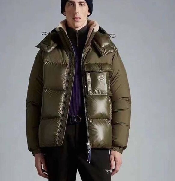 Мужской пуховик Moncler мужской болотный 130563