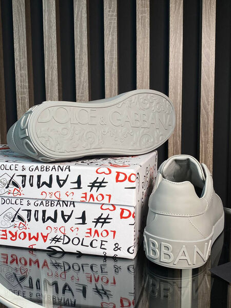 Мужские кеды Dolce & Gabbana мужской кожа графитовый 145706-4