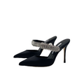 Туфли Manolo Blahnik женский сатин черный 80855-2