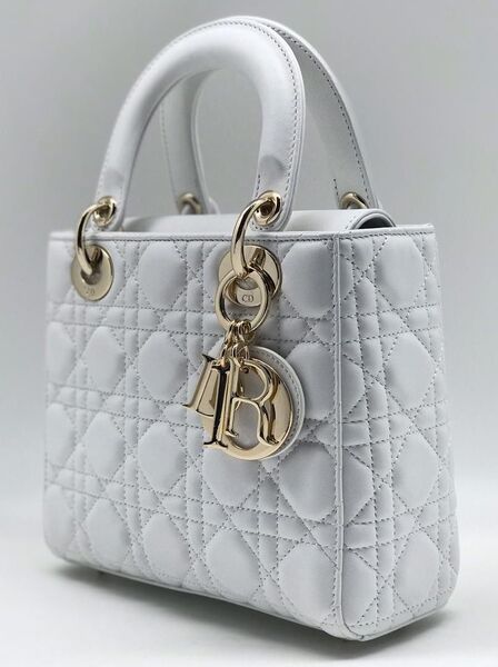 Сумка Lady Dior женский кожа белый 75959
