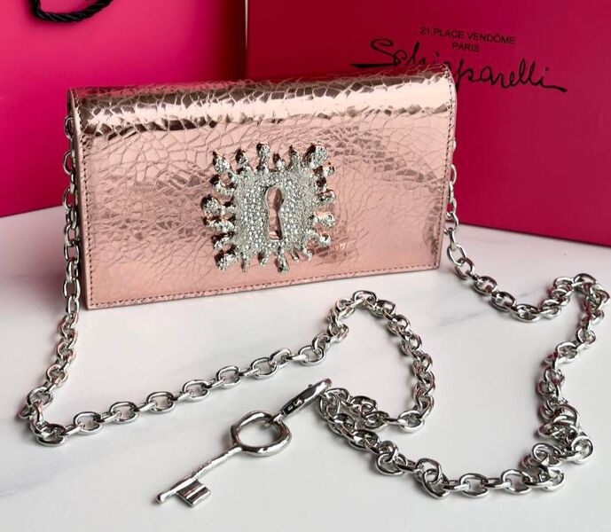 Сумка Schiaparelli женский кожа розовый 186344