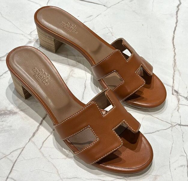 Шлепки Hermès женский кожа 147599
