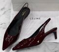 Туфли Celine женский кожа бордовый 172358-1