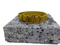 Женский ремень Christian Dior женский кожа горчичный 21150