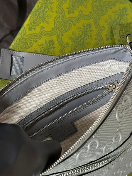 Мужская сумка мессерджер Gucci мужской кожа графитовый 42770-11