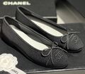 Балетки Chanel женский вельвет черный 149117-1