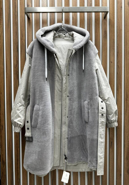 Пальто Brunello Cucinelli женский графитовый 129753-4