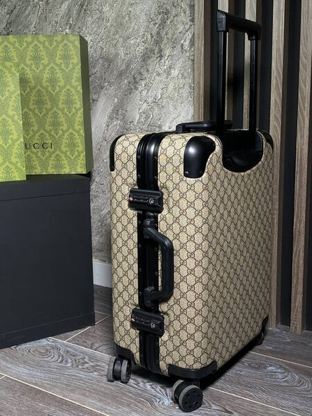 Чемодан Gucci женский канва бежевый 151647-2