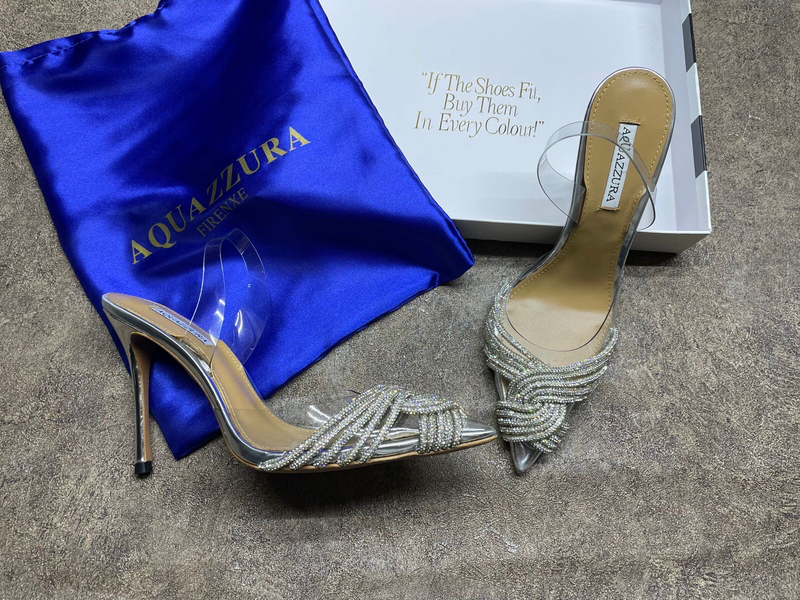 Босоножки Aquazzura женский графитовый 11801-2