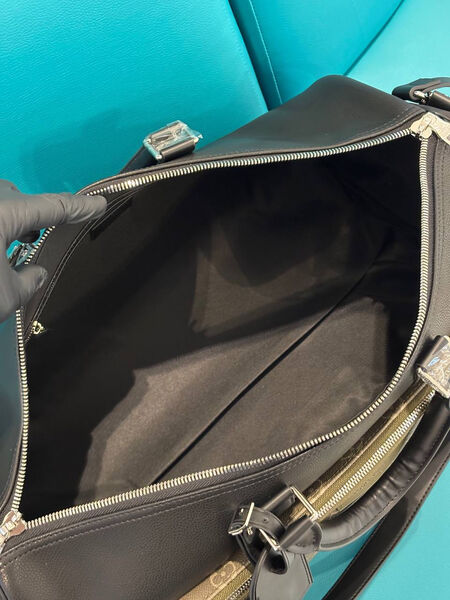 Дорожная сумка Louis Vuitton мужской кожа swift черный,белый 196316-6