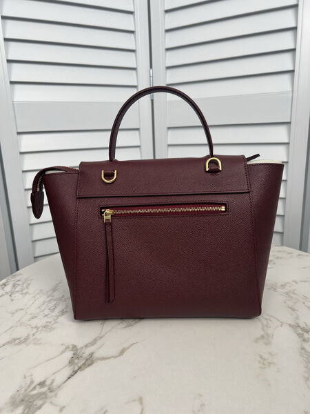 Сумка Celine Belt Micro женский кожа бордовый 141851-3