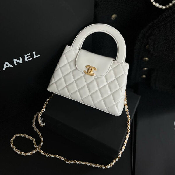Сумка Chanel Shopping Mini женский кожа белый 127544-2