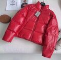 Пуховик Balenciaga женский бордовый 125005-1