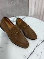 Мужские лоферы Gucci мужской замша 185668-5