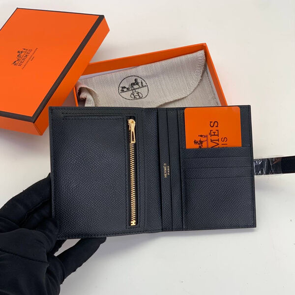 Кошелек Hermès женский кожа черный 103061-2