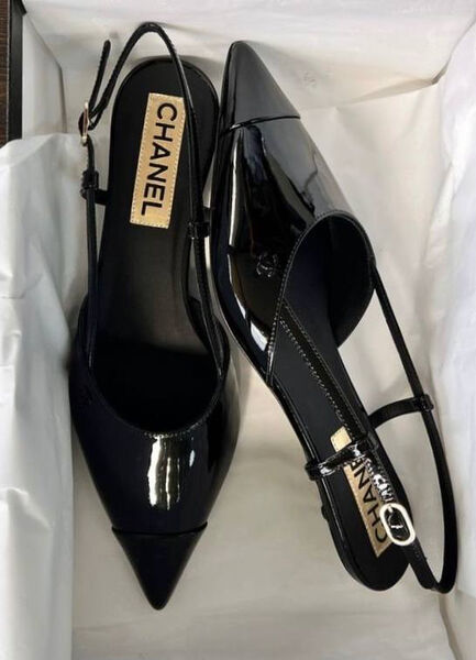Туфли Chanel женский кожа черный 198007