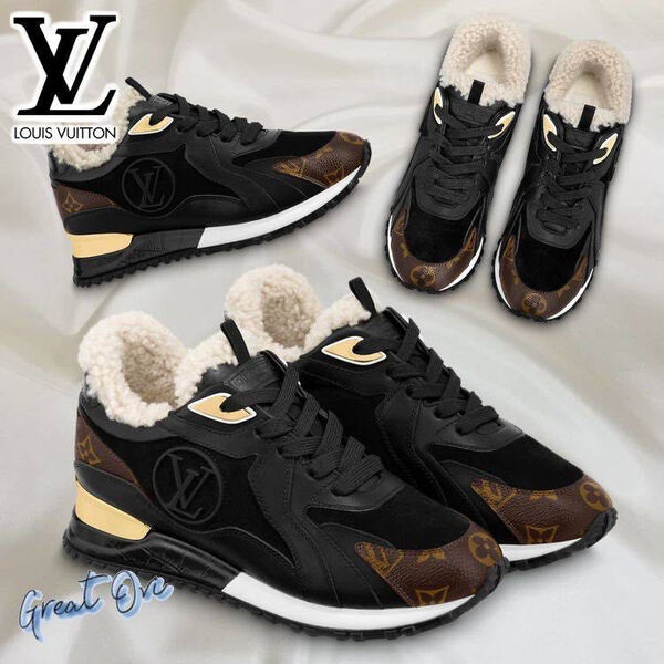 Кроссовки Louis Vuitton женский кожа черный 98371-2