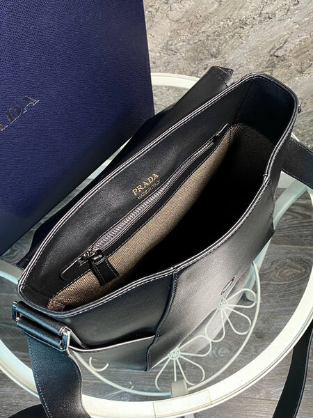 Мужская сумка мессенджер Prada мужской кожа черный 173124-4