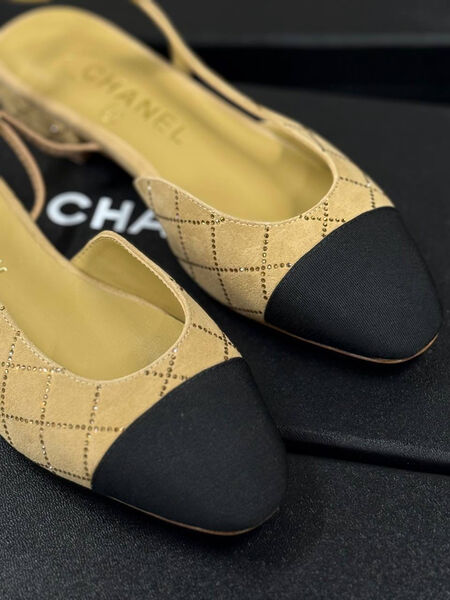 Туфли Chanel женский замша бежевый 182830-2