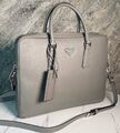 Мужской портфель Prada мужской кожа графитовый 170380-1