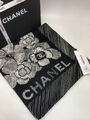Платок Chanel женский кашемир черный,серебристый 164219