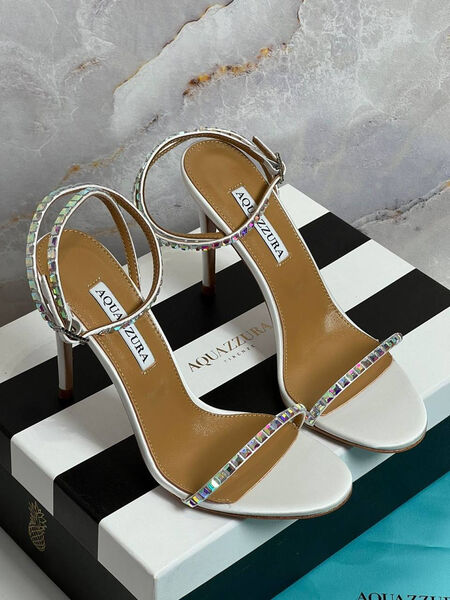 Босоножки Aquazzura женский кожа белый 181554