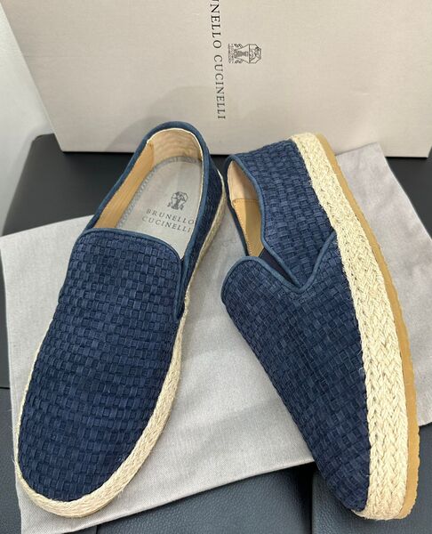 Мужские эспадрильи Brunello Cucinelli мужской замша графитовый 154408-3