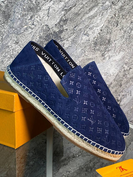 Мужские эспадрильи Louis Vuitton мужской замша синий 154401-2