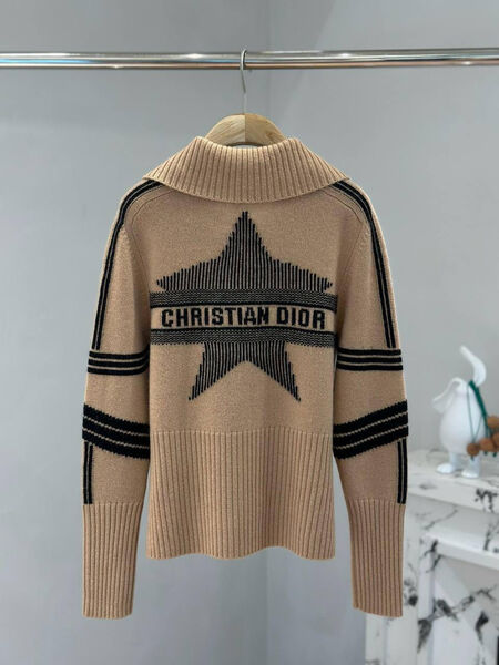 Кардиган Christian Dior женский вязаная ткань бежевый 171324-2