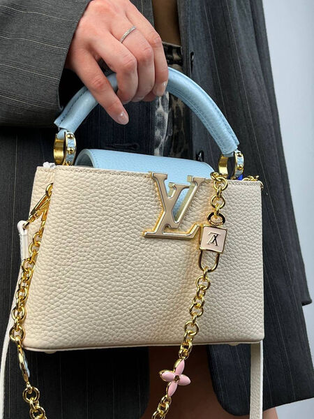 Сумка Louis Vuitton Capucines женский кожа бежевый 156136-3