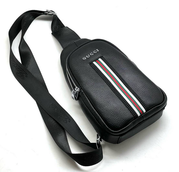 Мужская сумка слинг Gucci мужской кожа черный 42958