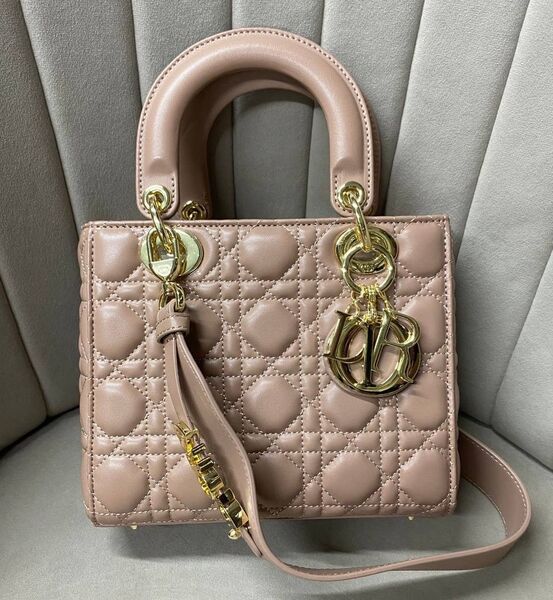 Сумка Christian Dior Lady женский кожа swift светло-розовый 202044