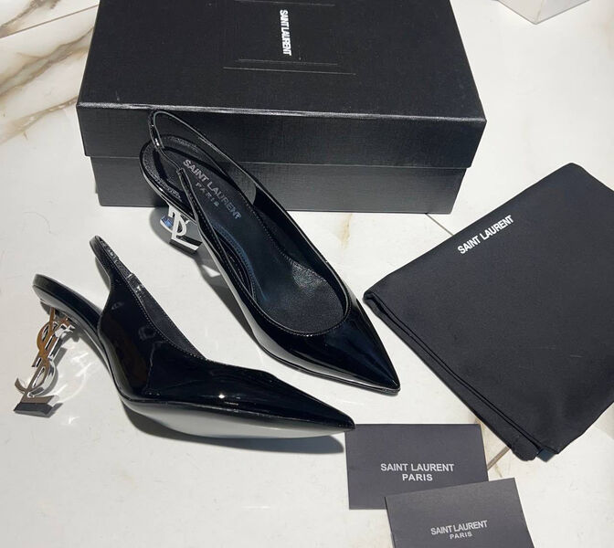 Туфли Saint Laurent женский кожа черный 101579-3