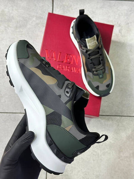Мужские кроссовки Valentino мужской кожа болотный 162441-4