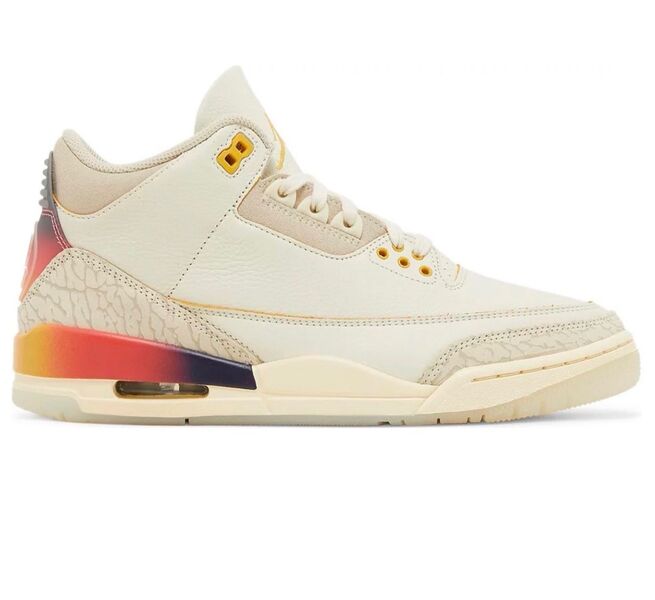 Мужские кроссовки Nike Air Jordan 3 мужской кожа бежевый 141070